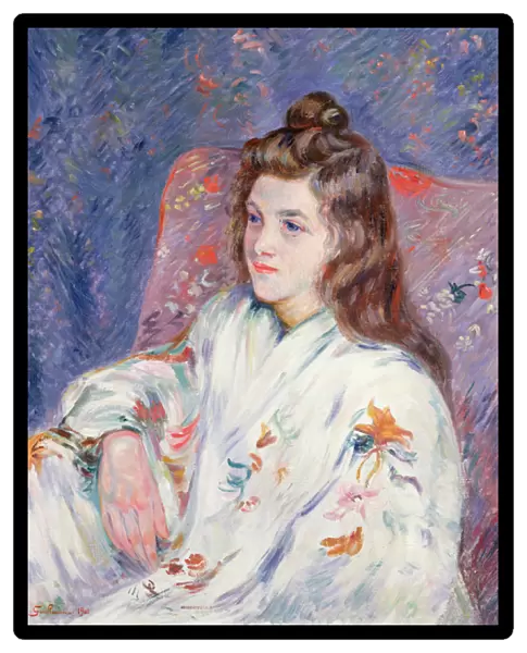 Portrait of Mlle. Guillaumin in a kimono, 1901
