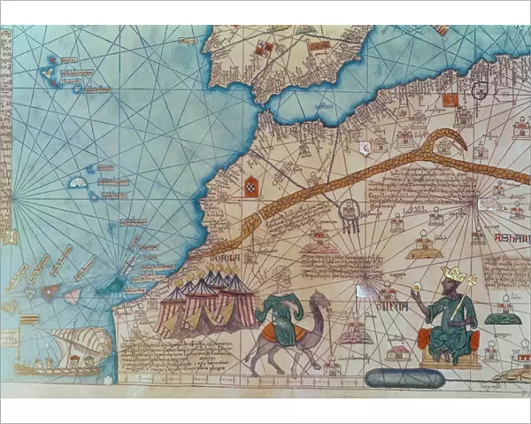 Detail from the Catalan Atlas, 1375 (vellum)