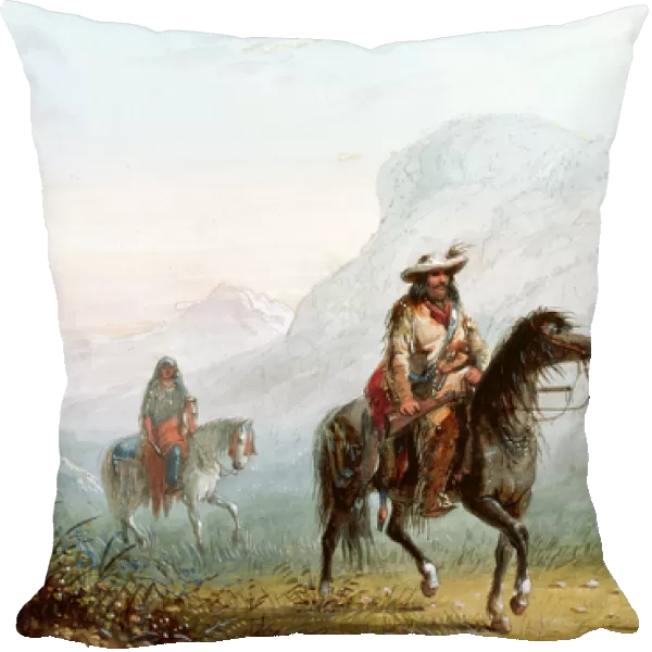 Bourgeois Walker and his Squaw, 1837 (w  /  c on paper)