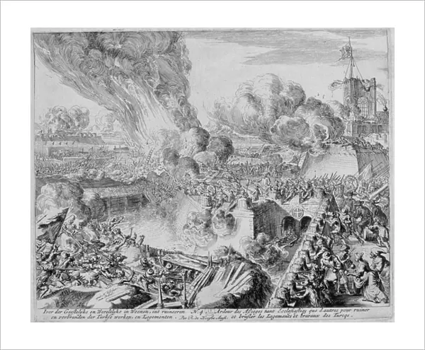 Vienna Print Cycle, Defence of the Fortifications of Vienna by Civilians, 1683 (engraving)