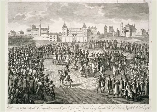 Triumphant entry of the French into Warsaw in 1806 under the command of Grand Duke Berg