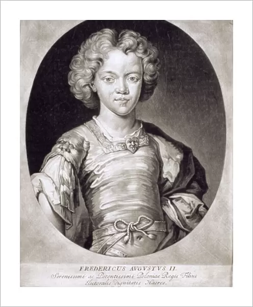 Augustus III (1696-1763) King of Poland as a Child (engraving)