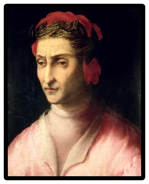 Portrait of Dante Alighieri (1265-1321) (oil on canvas)