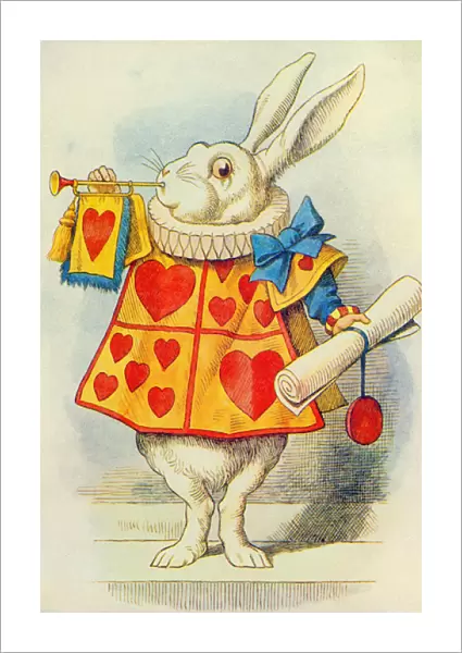 The White Rabbit, illustration from Alice in Wonderland by Lewis Carroll