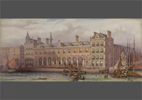 The London Fish Market at Billingsgate, 20th July 1877 (colour litho)