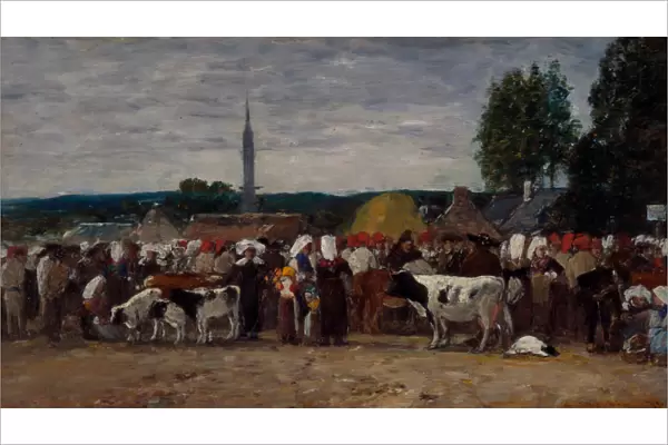 Fair in Brittany, 1874 (oil on panel)