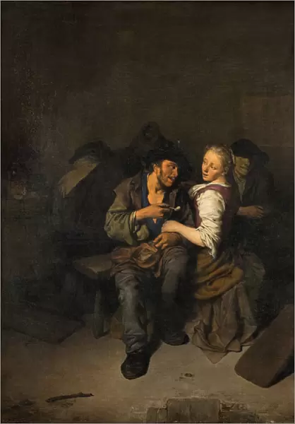 Young Couple in a Tavern, 1661 (oil on canvas)