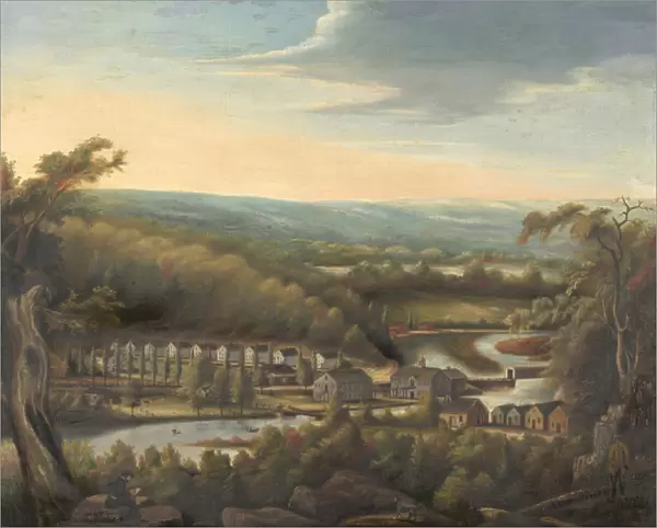 The Eli Whitney Gun Factory, c. 1826-8 (oil on canvas)