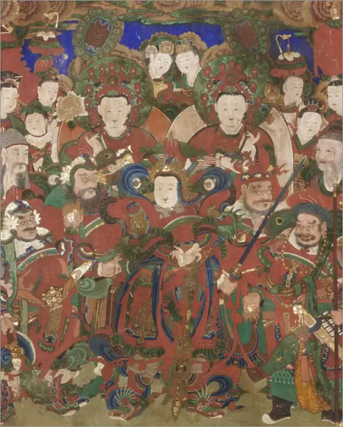 Bodhisattvas of the Protection of Buddhist Doctrine, 1891 (panel, ink and color