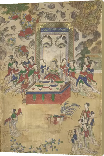 Seowangmo, detail from The Banquet of Seowangmo, c. 1800 (ink, color and gold on silk)