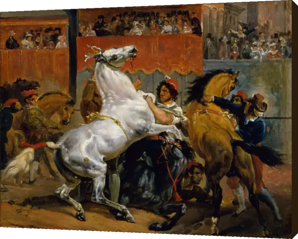 The Start of the Race of the Riderless Horses, 1820 (oil on canvas)