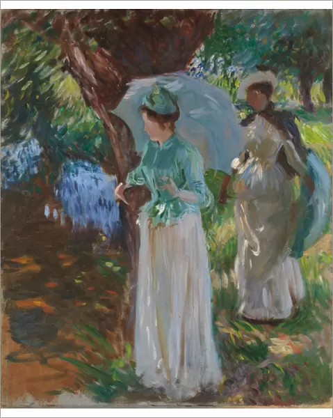 Two Girls with Parasols, 1888 (oil on canvas)