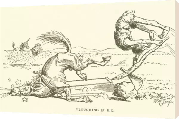 Ploughing, 51 BC (engraving)