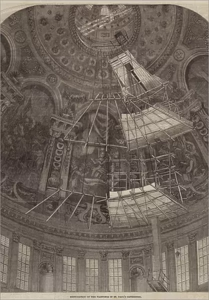 Restoration of the Paintings in St Pauls Cathedral (engraving)
