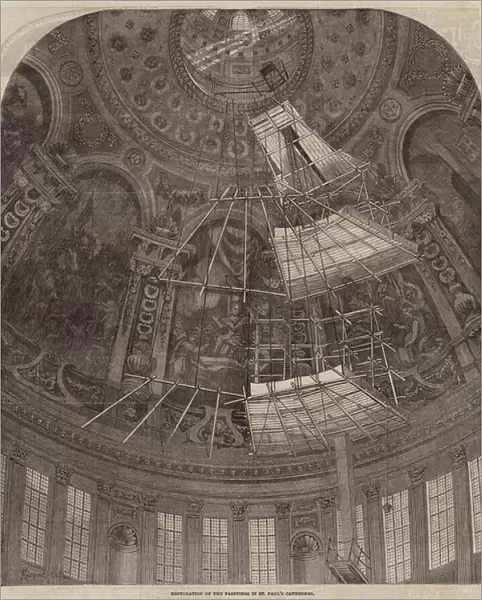 Restoration of the Paintings in St Pauls Cathedral (engraving)