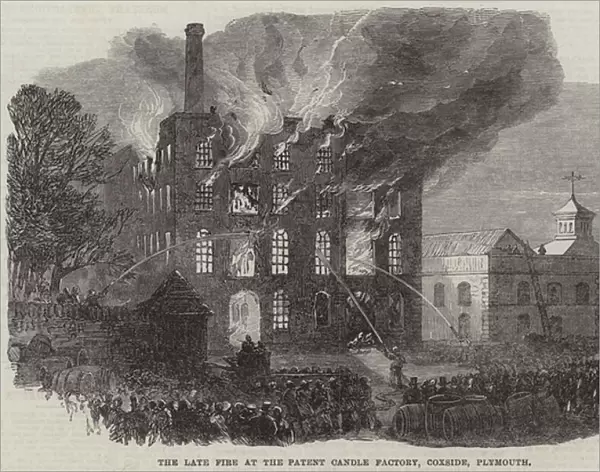 The Late Fire at the Patent Candle Factory, Coxside, Plymouth (engraving)