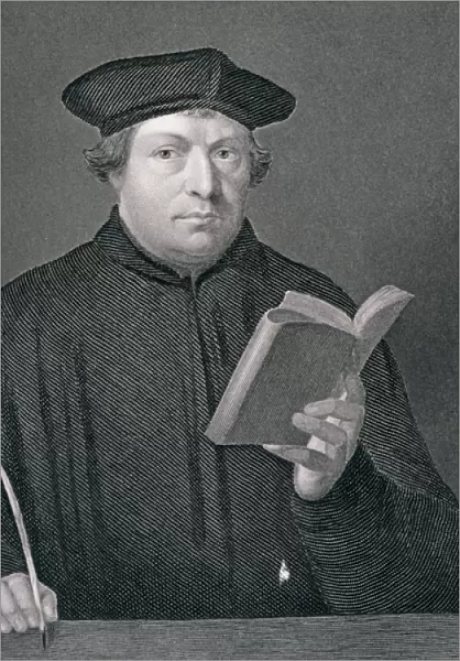 Martin Luther (1483-1546), engraved by W. Holl, from World Religion