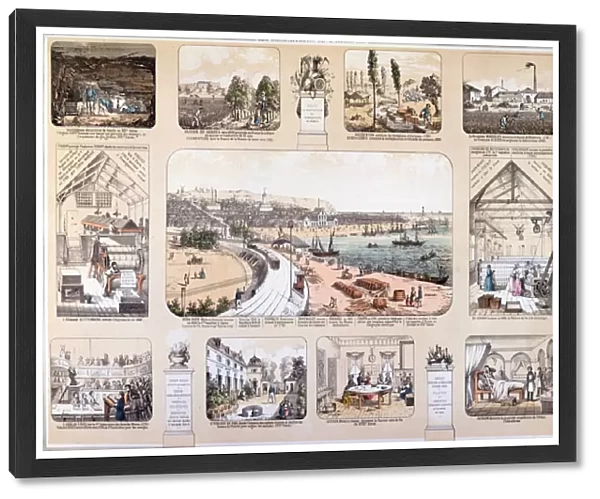 The Benefactors of Mankind, plate depicting Great Inventions