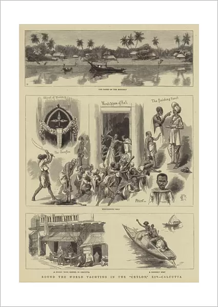 Round the World Yachting in the 'Ceylon', XIV, Calcutta (engraving)
