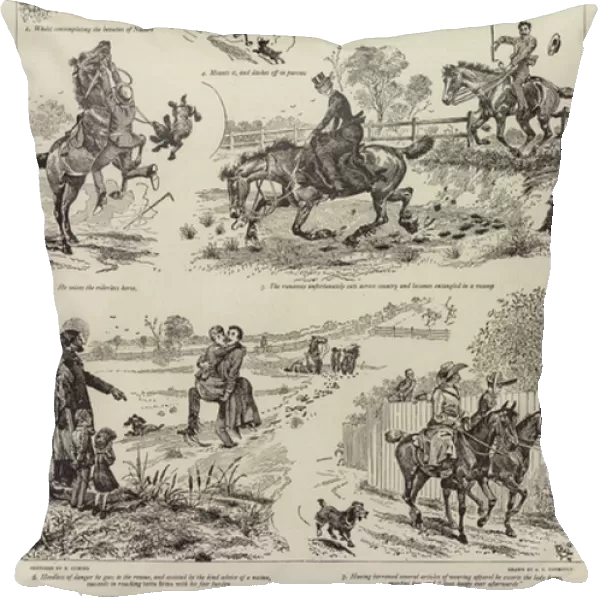 The Adventures of Two Runaway Horses, and what came of it (engraving)