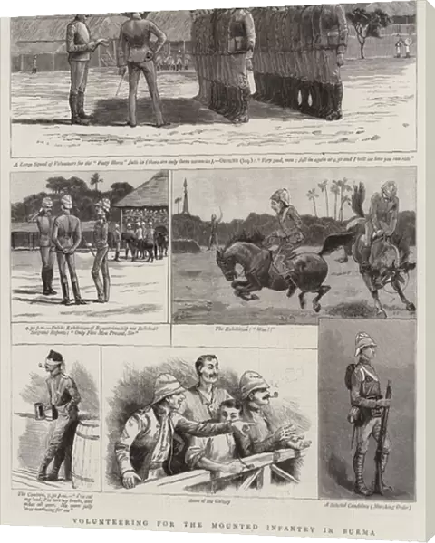 Volunteering for the Mounted Infantry in Burma (engraving)