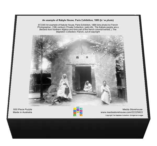An example of Kabyle House, Paris Exhibition, 1889 (b  /  w photo)