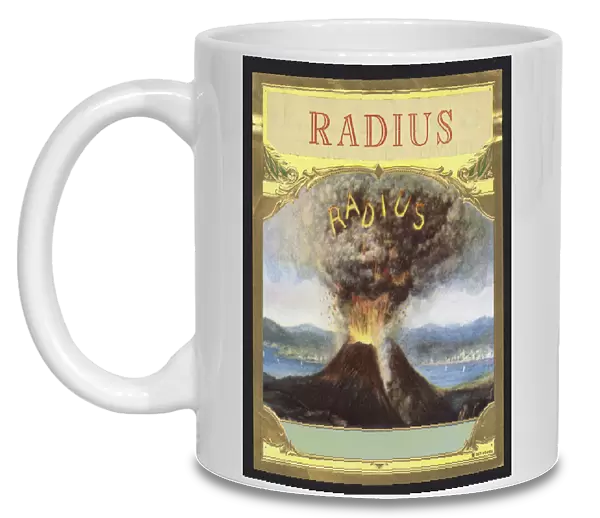 Radius, volcano erupting (chromolitho)