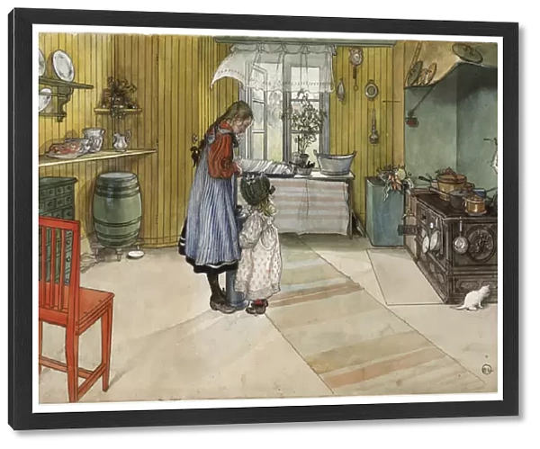 The Kitchen, from A Home series, c. 1895 (w  /  c on paper)