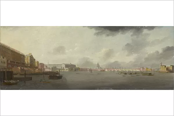 A View of the Thames Looking East with the Adelphi, Somerset House
