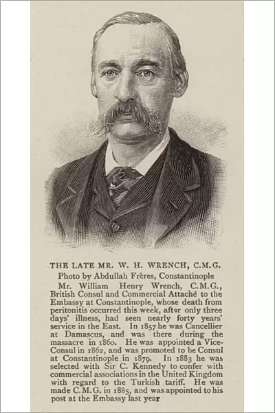 The Late Mr W H Wrench, CMG (engraving)