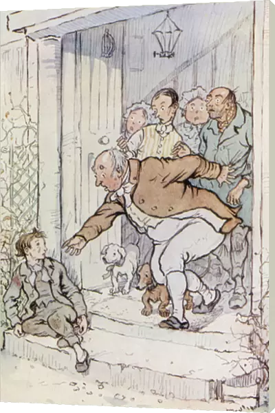 Illustration for Oliver Twist (colour litho)