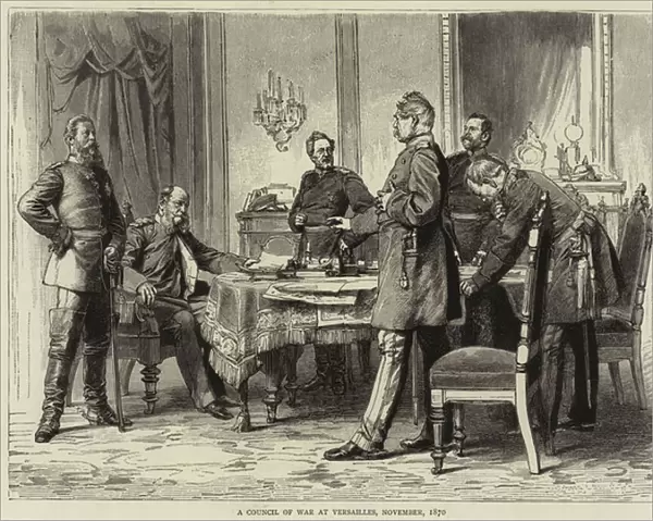 A Council of War at Versailles, November 1870 (engraving)