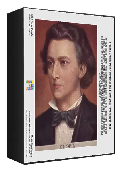 Frederic Chopin, Polish composer and pianist (1810-1849) (colour litho)