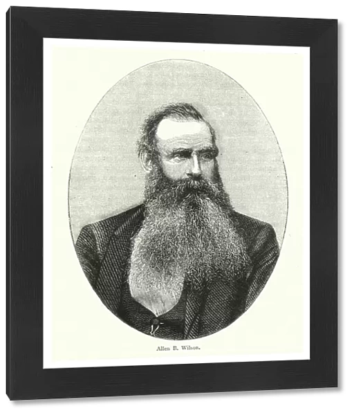 Allen B Wilson, American inventor and designer of sewing machines (engraving)