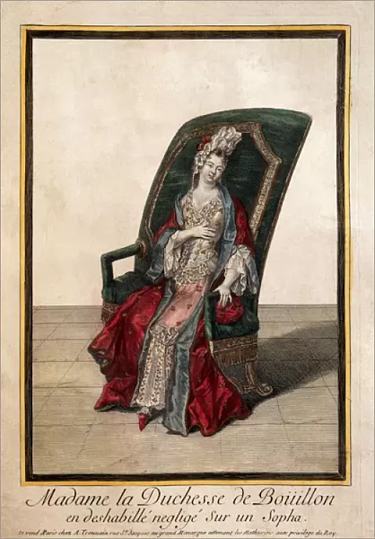 Portrait of Marie Anne Mancini (18th century engraving)