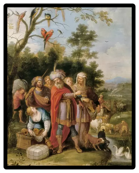 Noah and his family on the way to the ark, c. 1620 (oil on copper)