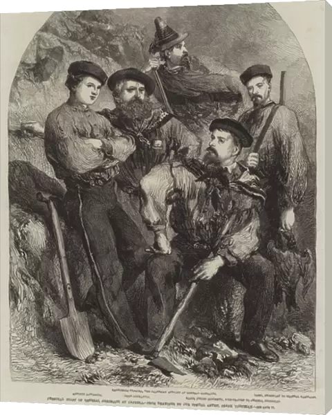 Personal Staff of General Garibaldi at Caprera (engraving)