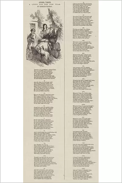 Angel Visits, a Lyric for the New Year, by Charles Mackay (engraving)