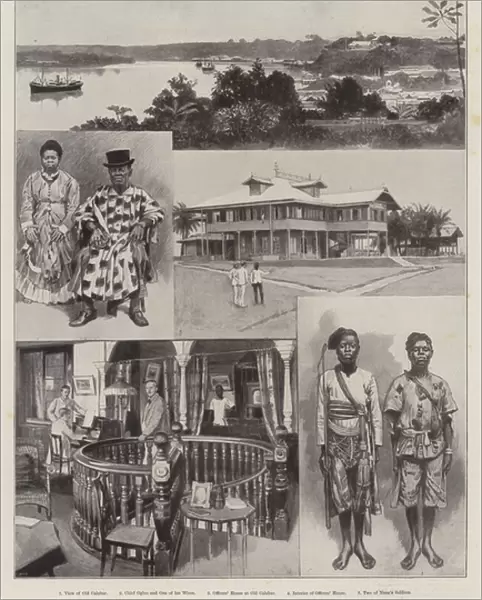 The Benin Expedition, Scenes in the Niger Coast Protectorate (litho)