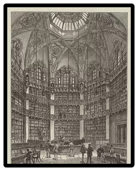 New Library of the Peoples Palace, Mile End-Road (engraving)