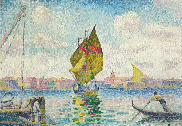 Sailboats on Giudecca or Venice, Marine; Barques a voiles sur la Giudecca or Venise
