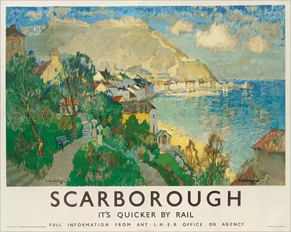 An advertising poster for Scarborough (colour lithograph)