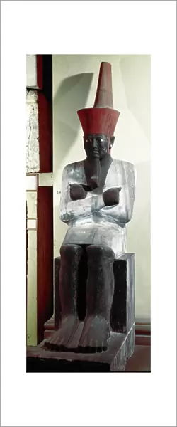 Egyptian antiquite: statue of the Pharaoh Montuhotep II (or Mentuhotep II). 11th dynasty