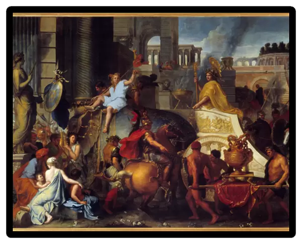 The Triumph of Alexander or Entree of Alexander the Great in Babylon Painting by Charles