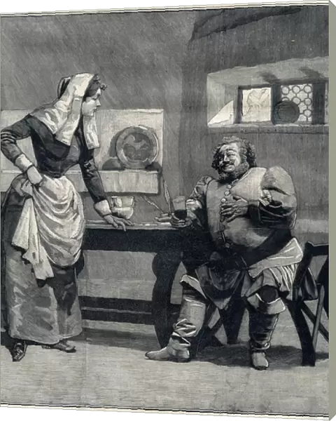 A scene of 'Falstaff'from the Opera eponym by Giuseppe Verdi was created in