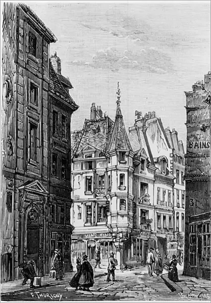 La maison de Marat, 18 rue de l ecole de Medecine - engraving, 18th century