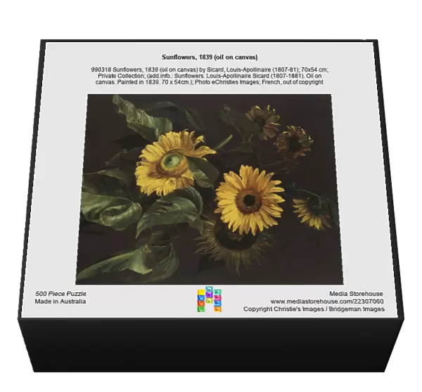 Sunflowers, 1839 (oil on canvas)