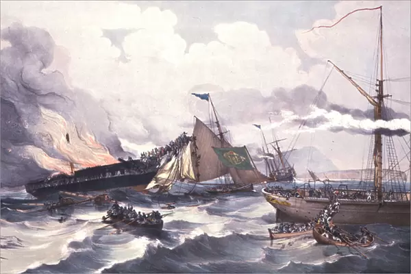 Destruction of the Ocean Monarch, 24 August 1848
