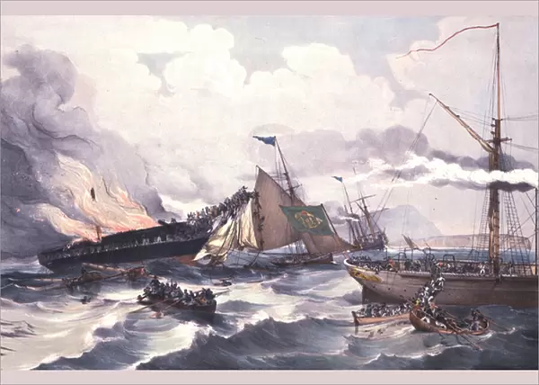 Destruction of the Ocean Monarch, 24 August 1848