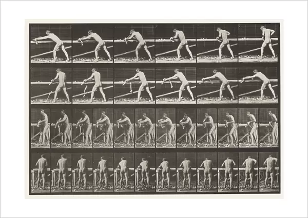 Plate 379. Carpenter, Planing a Board, 1872-85 (collotype on paper)